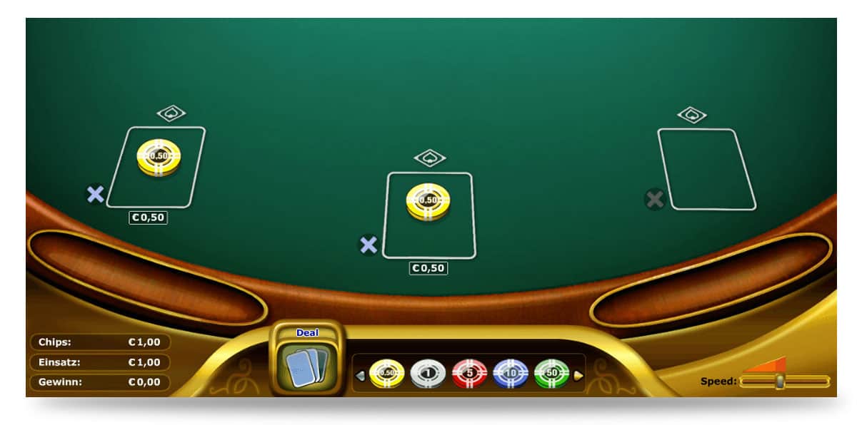 Black Jack Tisch eines Online Casinos